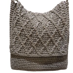 Vintage Chateau Crochet Boho Crossbody Bag